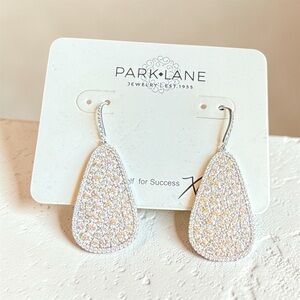 Park Lane Glittering Silver Teardrop Earrings